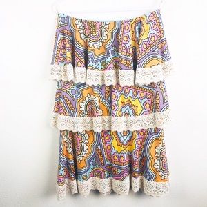 Judith March Dresses - Judith March | Boho Ruffle Fiesta Party Dress L Judith March Dresses - Judith March | Boho Ruffle Fiesta Party Dress L
